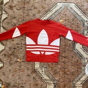 Adidas Red Classic Pullover Sweatshirt